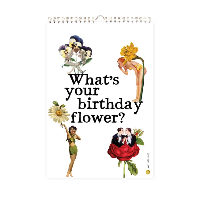 Verjaardagskalender collages maandbloemen