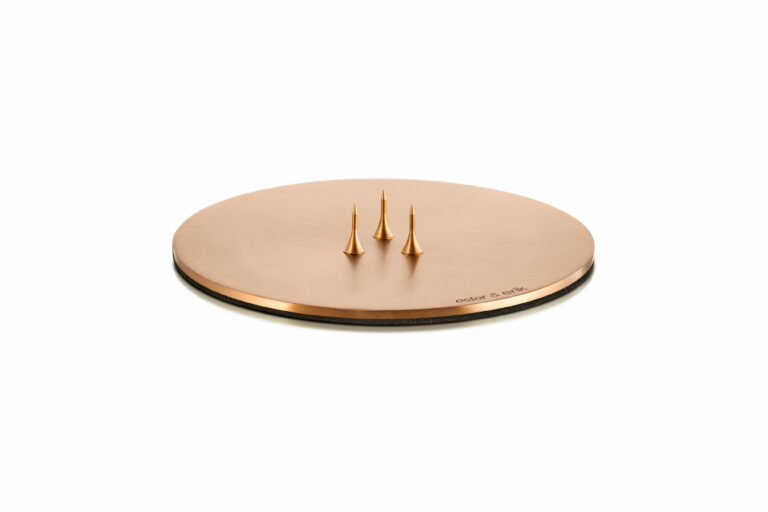 Kaarshouder Plaat Rosegoud Matt 9cm