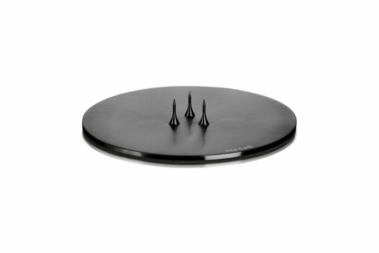 Kaarshouder Plaat Zwart Matt 9cm