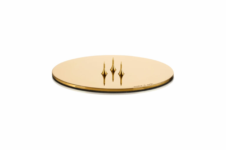 Kaarshouder Plaat Goud Glanzend 9cm