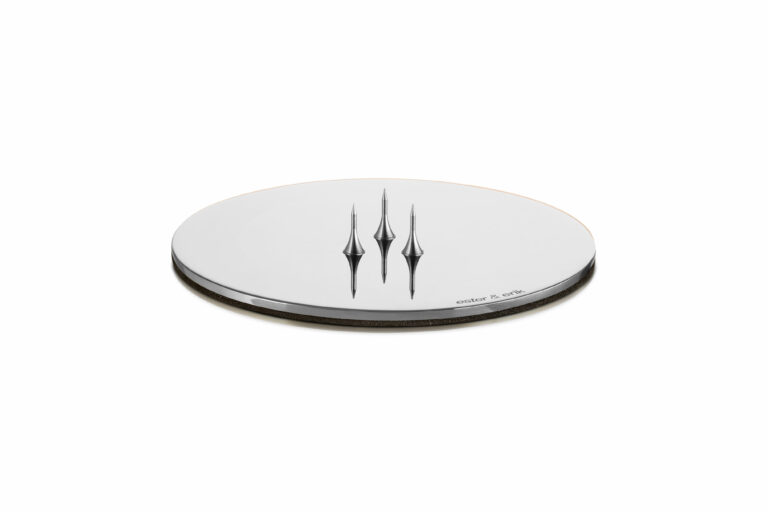 Kaarshouder Plaat Zilver Glanzend 9cm