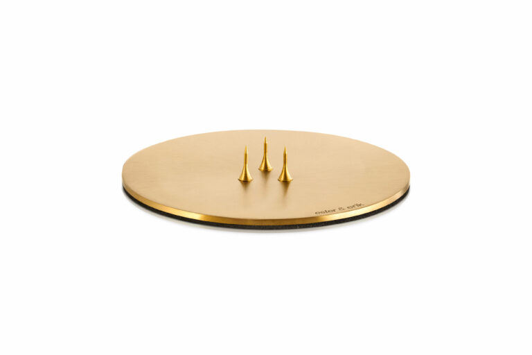 Kaarshouder Plaat Goud Matt 9cm