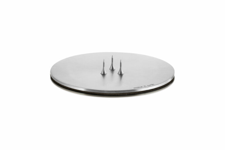 Kaarshouder Plaat zilver Matt 9cm