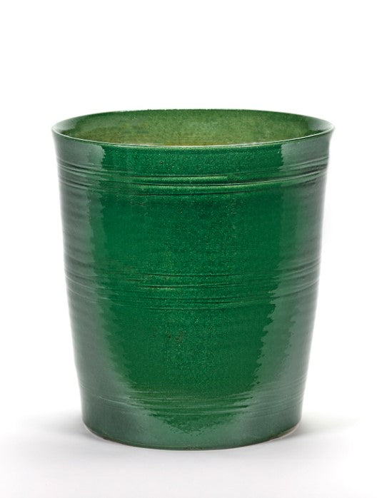 Pot Lines M groen D30 H32 cm