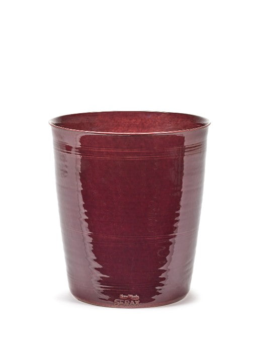 Pot Lines S aubergine D26 H28 cm