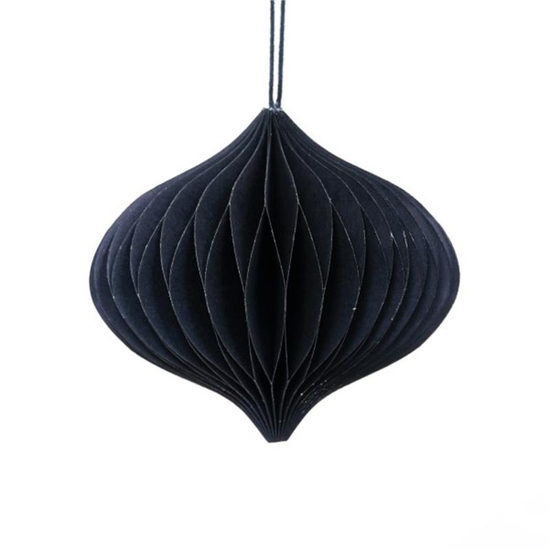 Honeycomb ornament zwart D7,5 cm
