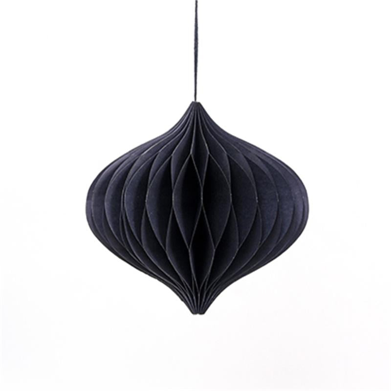 Honeycomb ornament zwart D12,5 cm