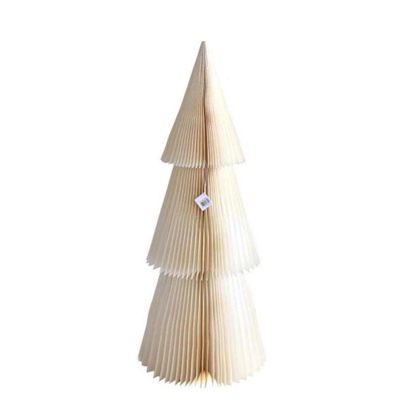 Honeycomb boom ivoor met gouden glitter 90cm