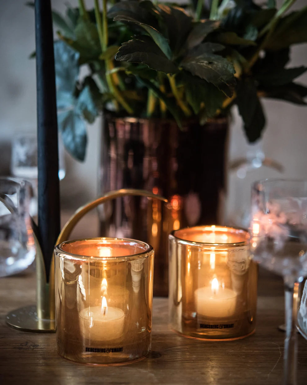 Kaarsenhouder Hurricane Lamp Small – gold