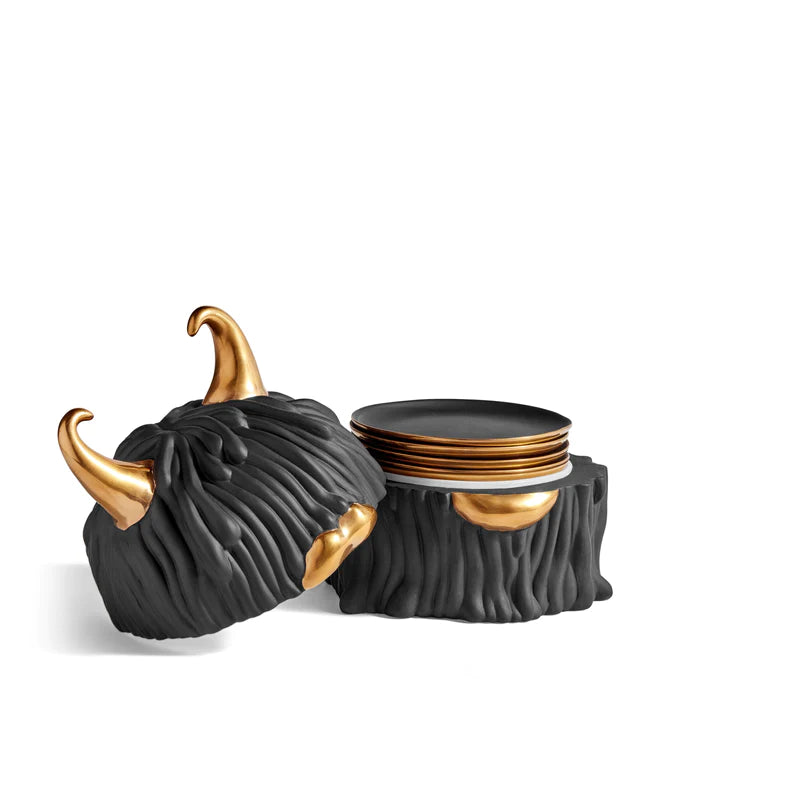 Haas Lynda box borden zwart goud