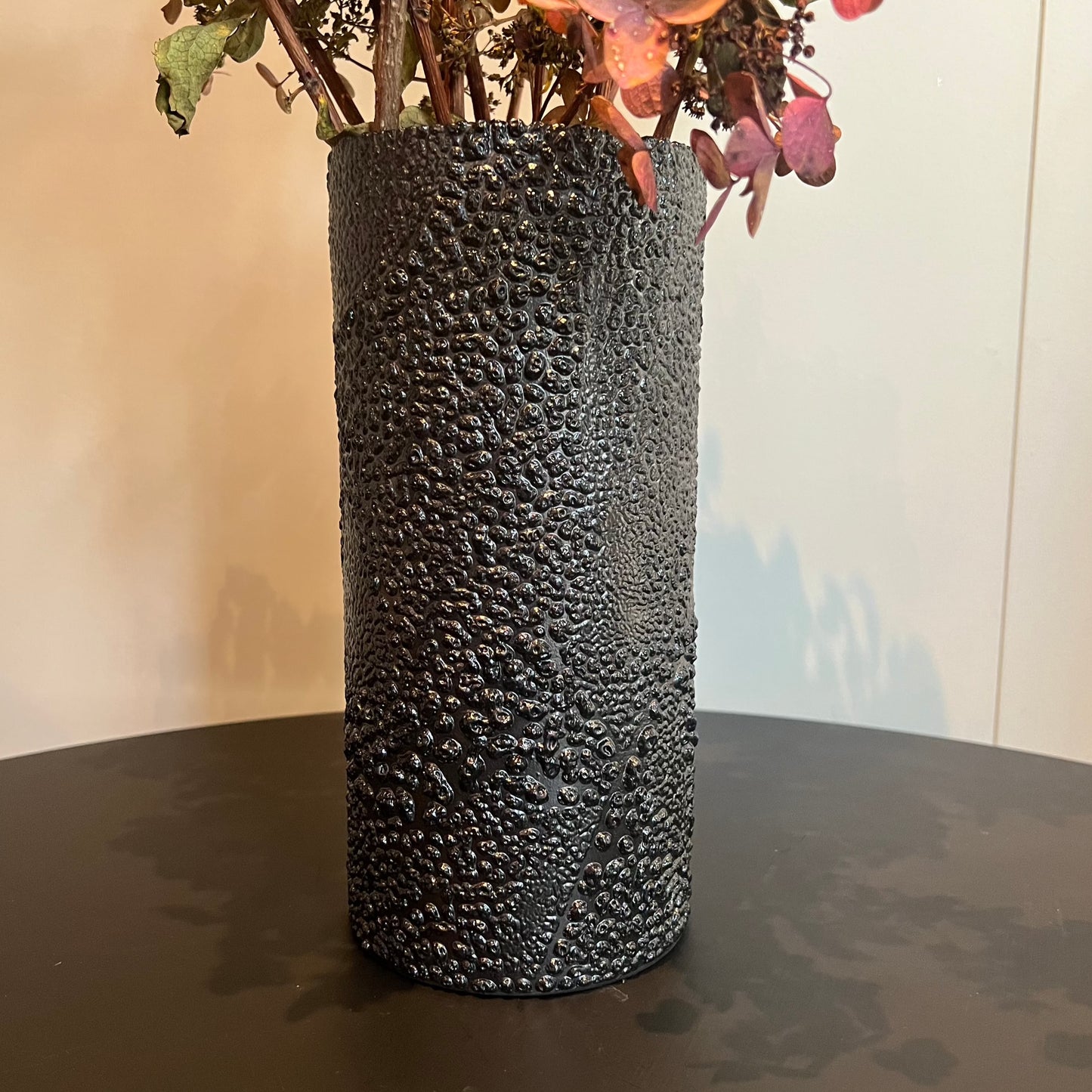 Atelier van de Ven - Obsidiaan Cilindervaas Medium