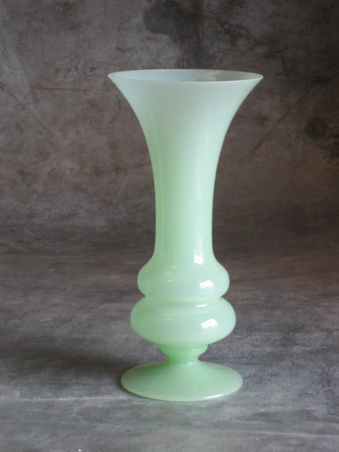 Glazen vaas Donata Jade Ringen d8,5xH23cm