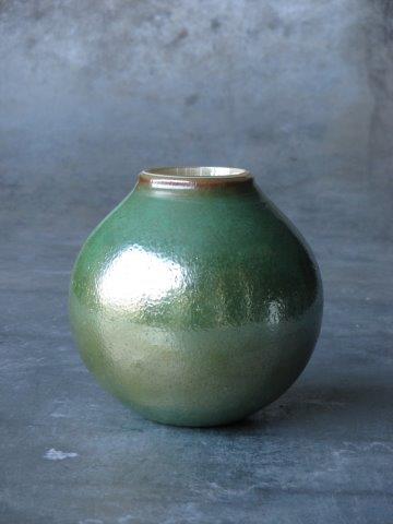 Glazen vaas Groen met glans d13xH12cm