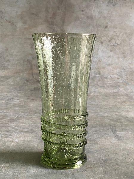 Glazen Groene beker d10xH19,5cm