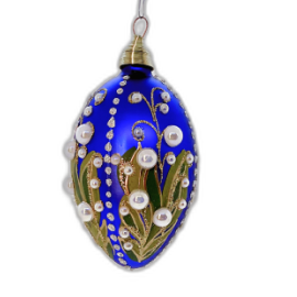 Fabergé Lilly of the Valley blauw ei
