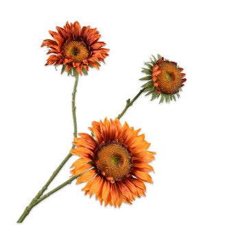 ZONNEBLOEM TAK ORANJE 87cm