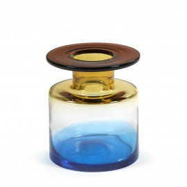 Vaas Wind & Fire, glas, blauw/amber S