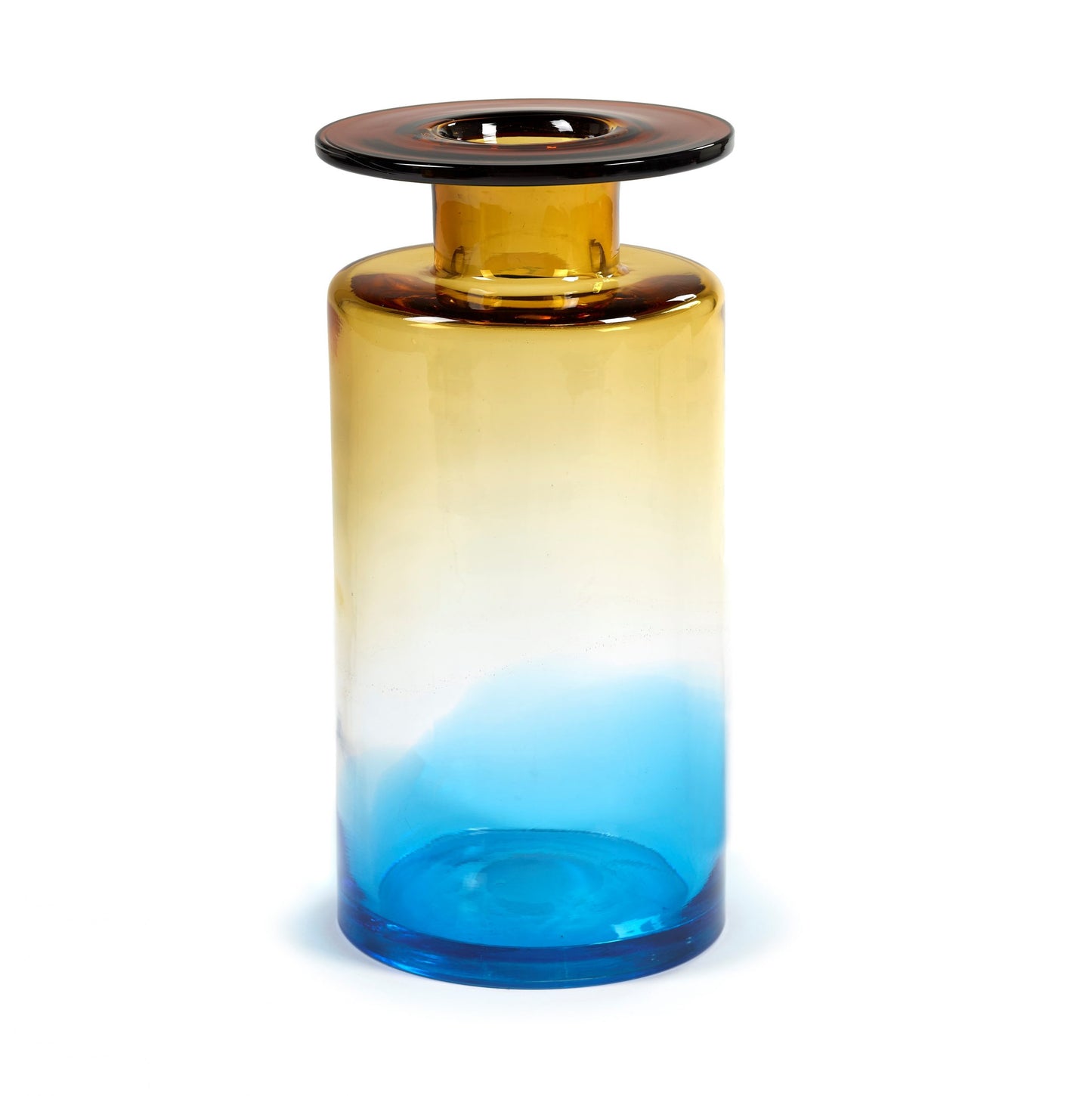 Vaas Wind & Fire, glas, blauw/amber L