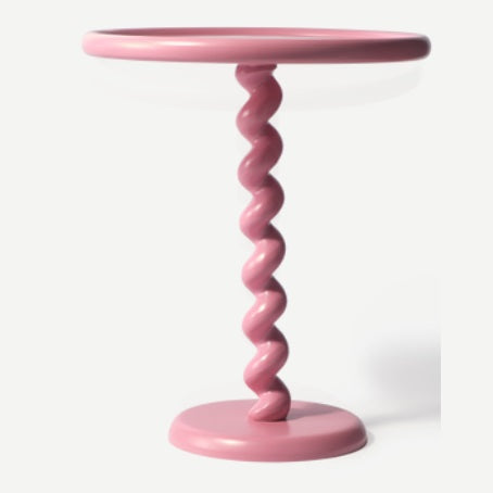 Bijzettafel Twister lichtroze