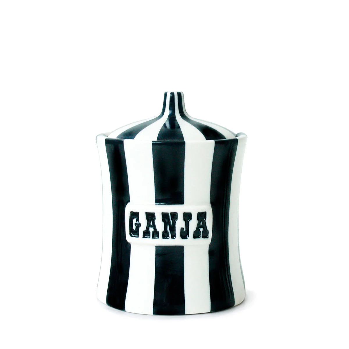 Ganja pot zwart-wit