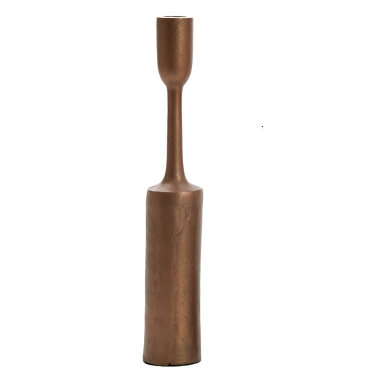 Kandelaar brons hoge voet D6,5 H35,5 cm