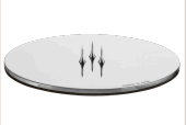 Kaarshouder plaat zilver glanzend 12 cm
