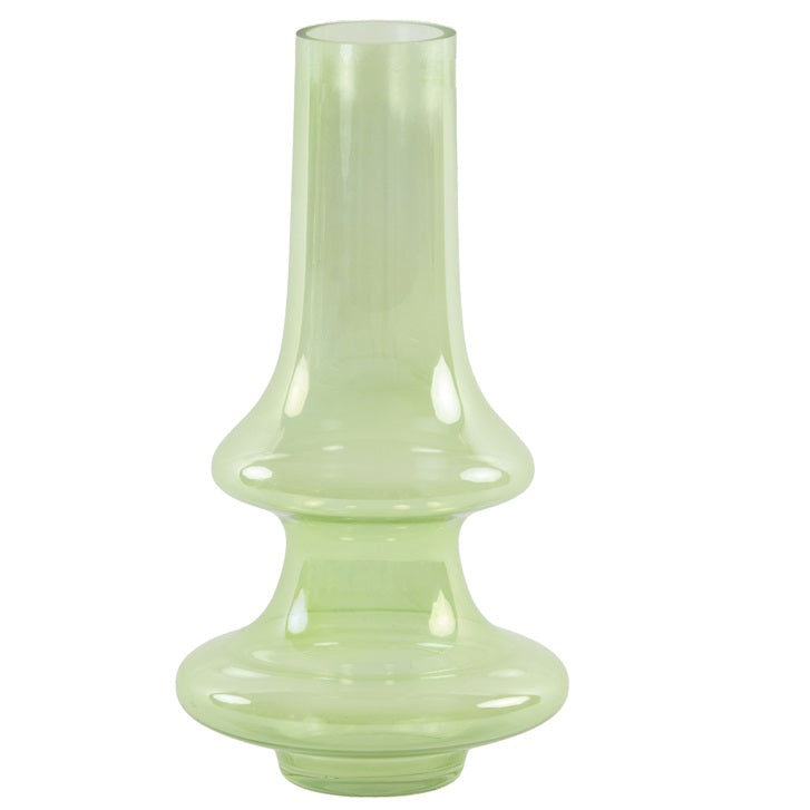 Glazen vaas olie - groen D18,5 H35,5 cm