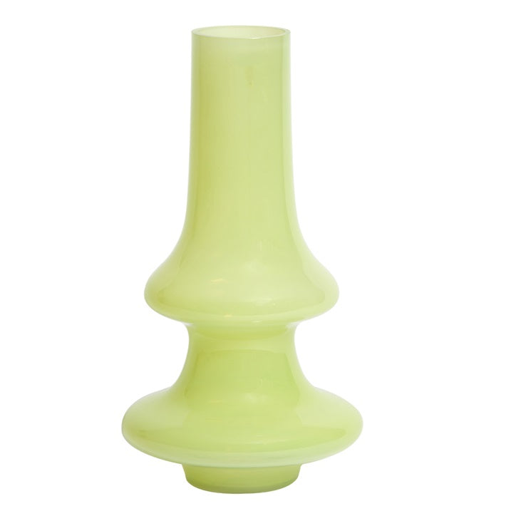 Melkglas vaas - groen D18,5 H35,5 cm