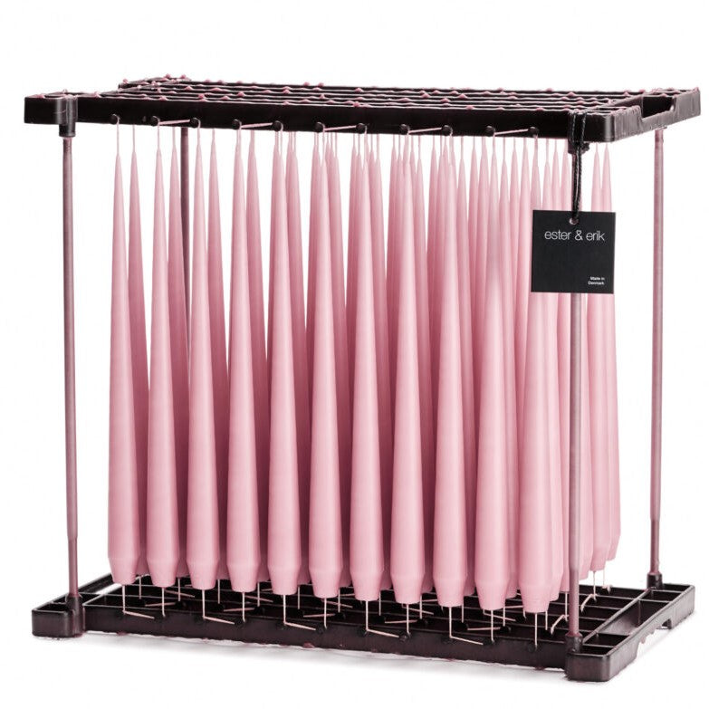 UITV Kaars - taps, oud roze, set van 2 kaarsen