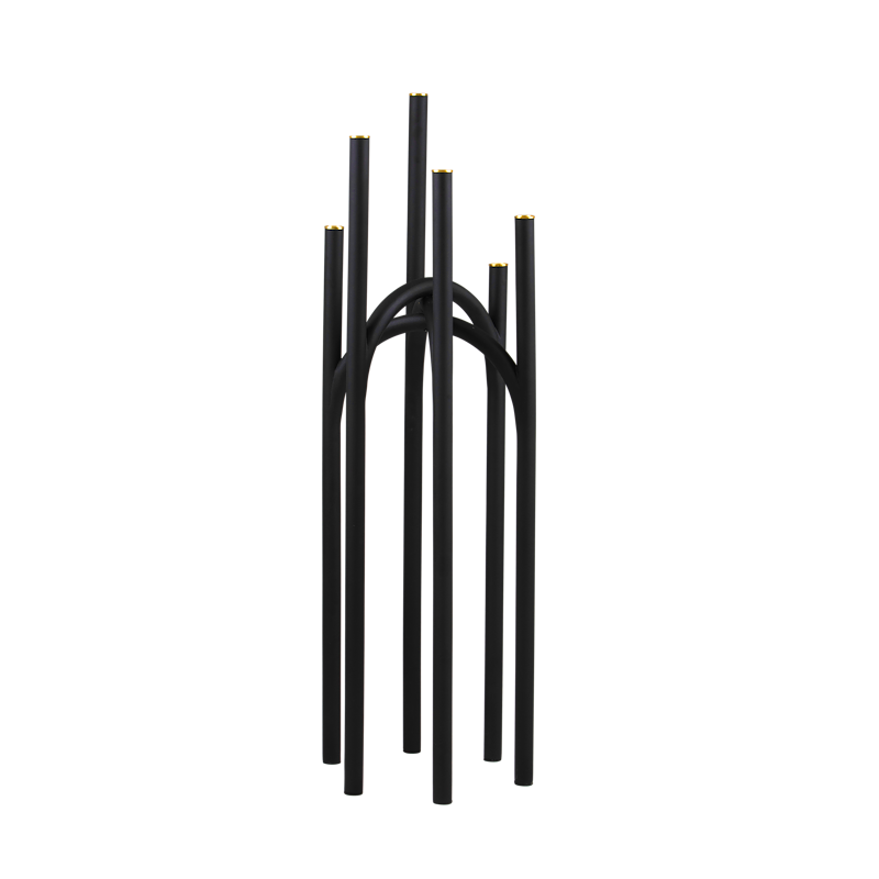 Angui kaarshouder L zwart/goud (h92cm)