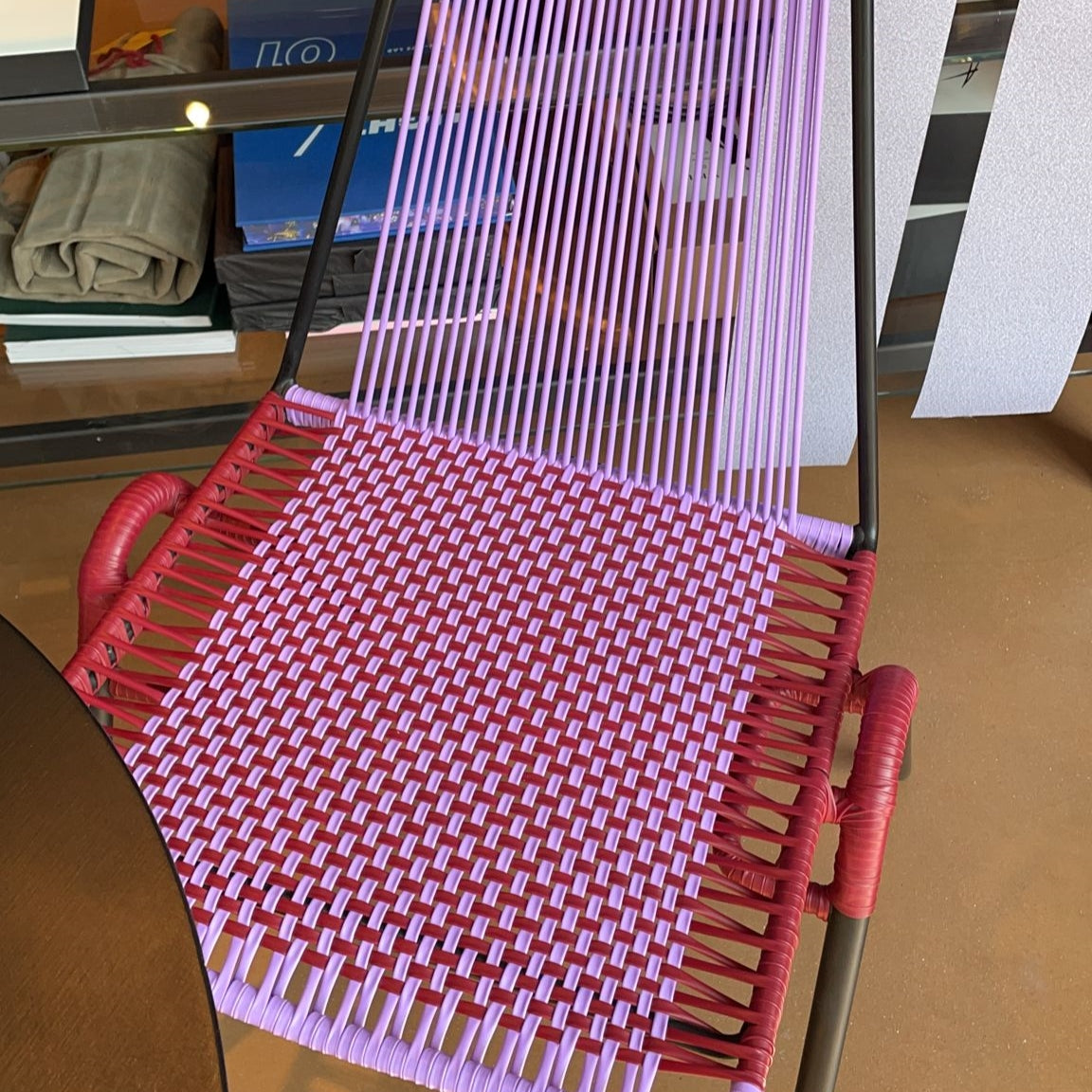 Stoel de la finca rood lila/rood
