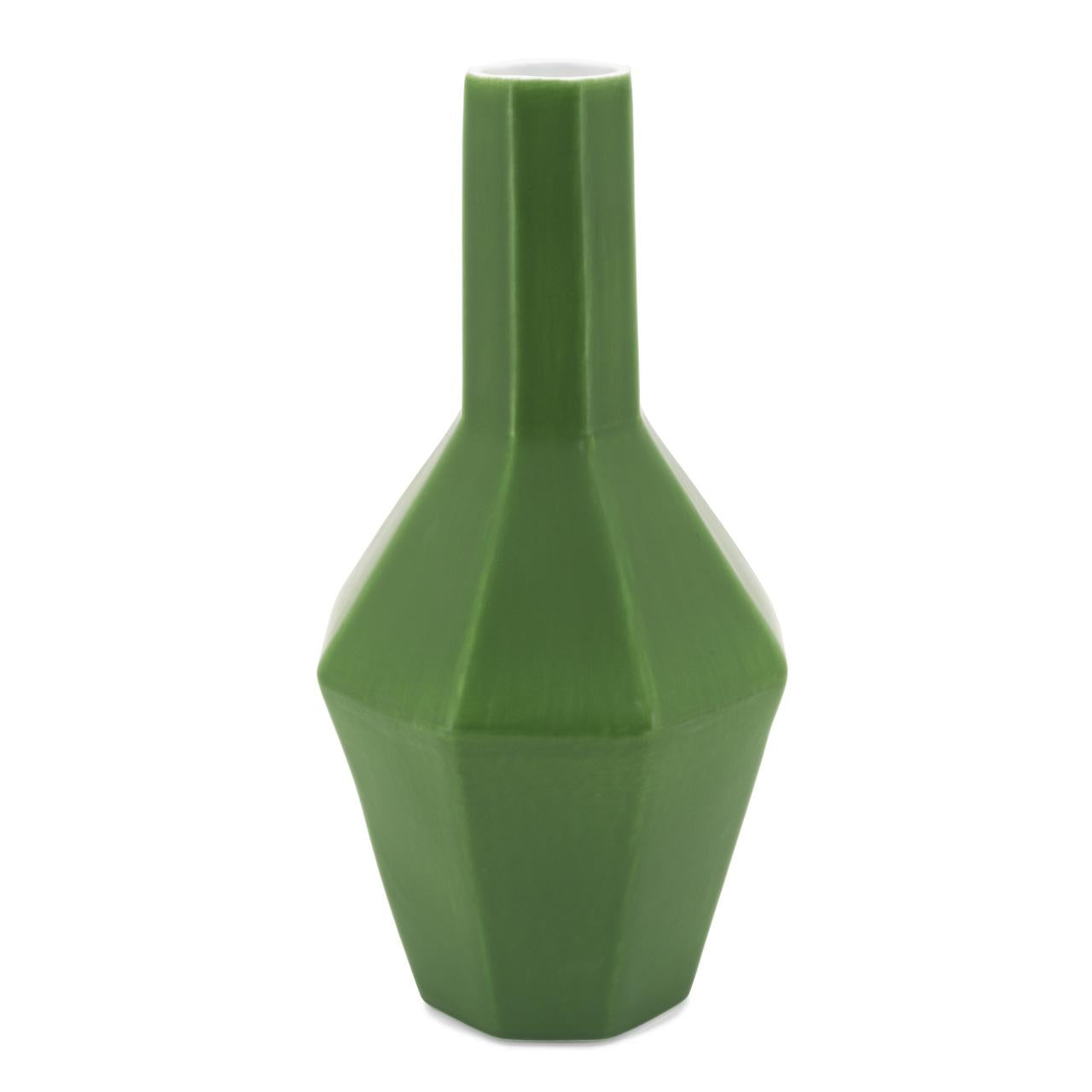 Groene vaas Geo L h45cm