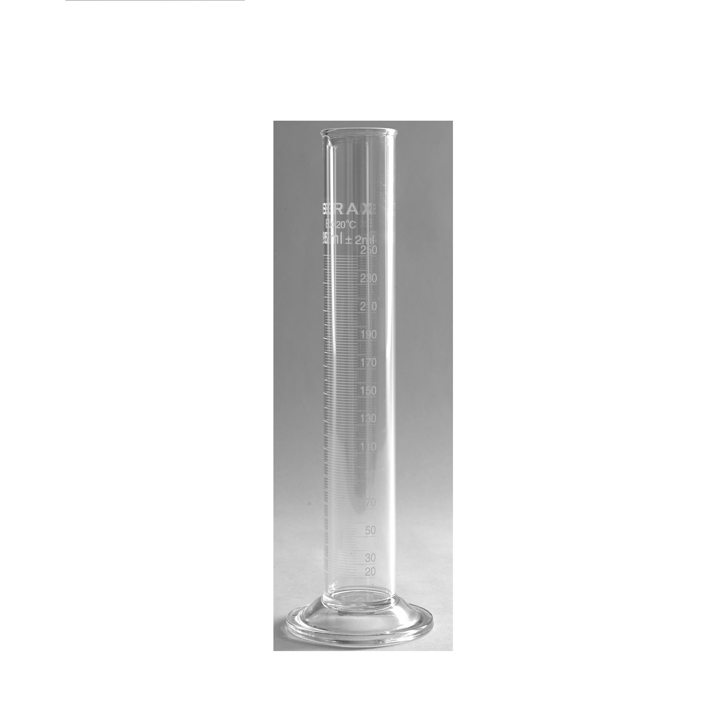 Maatbeker buis glas 250ml