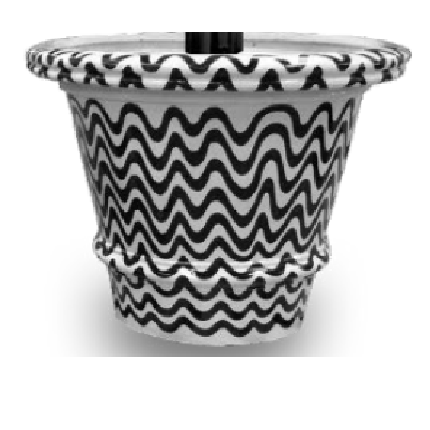 Pot black/white mr107