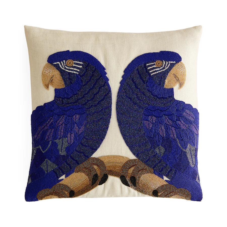 Animalia Beaded Pillow (Macaw)