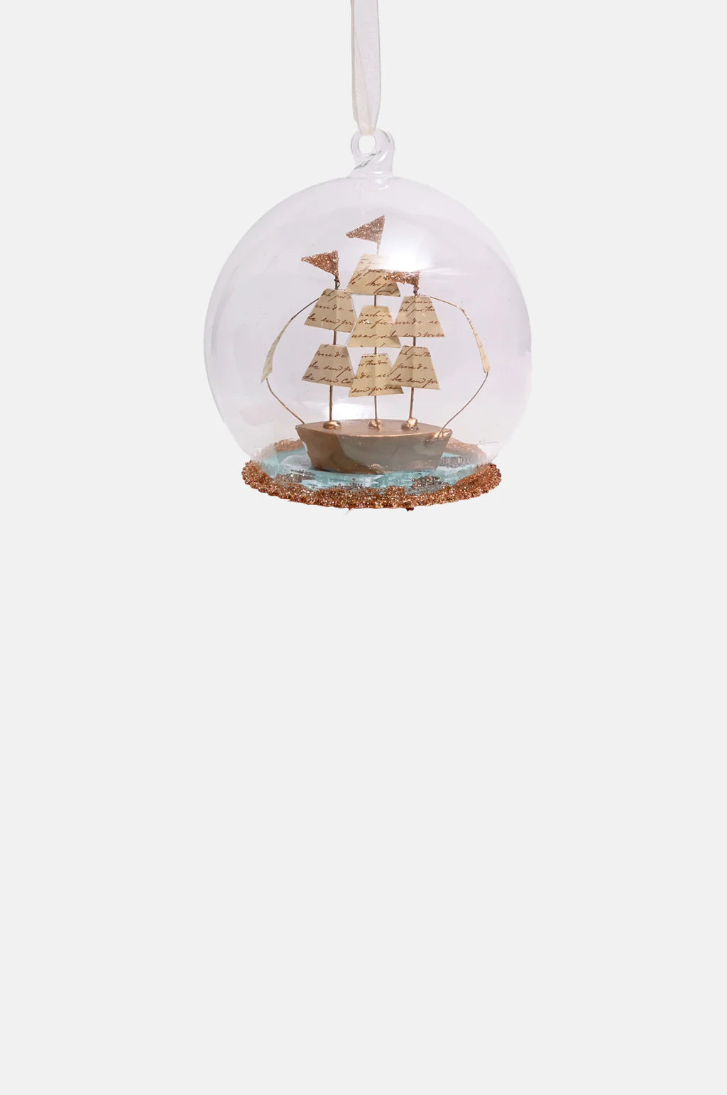 Kerstornament Sailboat Globe (Multicolor)