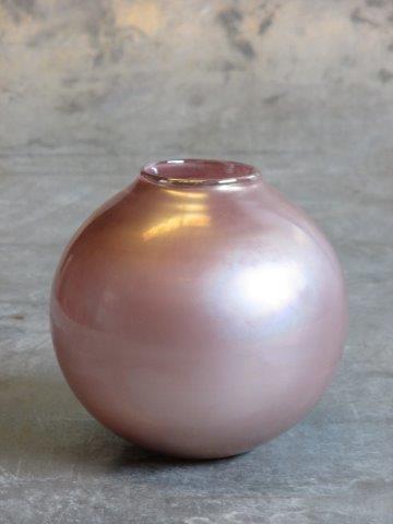 Glazen vaas Roze met glans d13xH12cm