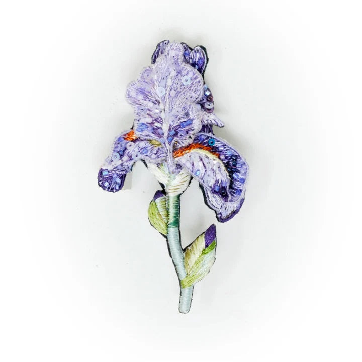 Broche Purple Bearded Iris