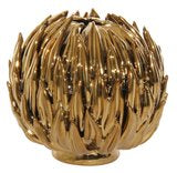 Shishi - keramiek distel vaas goud 14cm