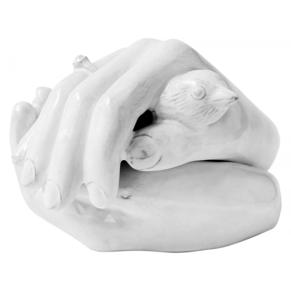 Astier de Villatte - Sieraden box hand met vogel