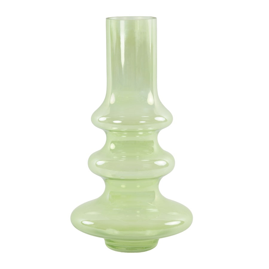 Glazen vaas olie - groen D21,5 H40,5 cm