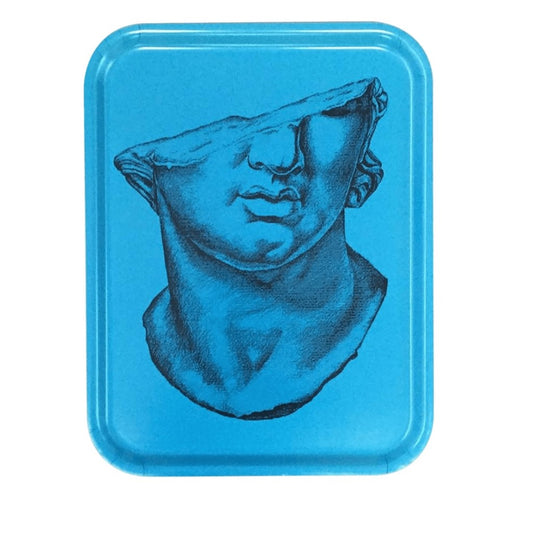 Dienblad blauw hoofd 33×43cm
